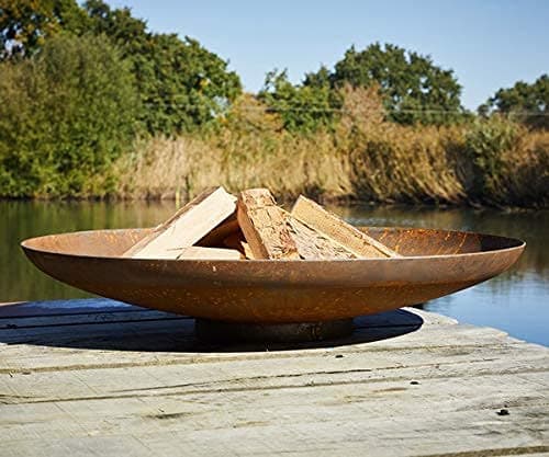 Corten Steel Curved Fire Pit - 1200mm Diameter x 210mm High