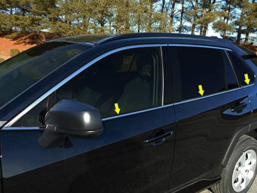 QAA is Compatible with 2019-2020 Toyota Rav4 6 Piece Stainless Window Sill Trim Set WS19180