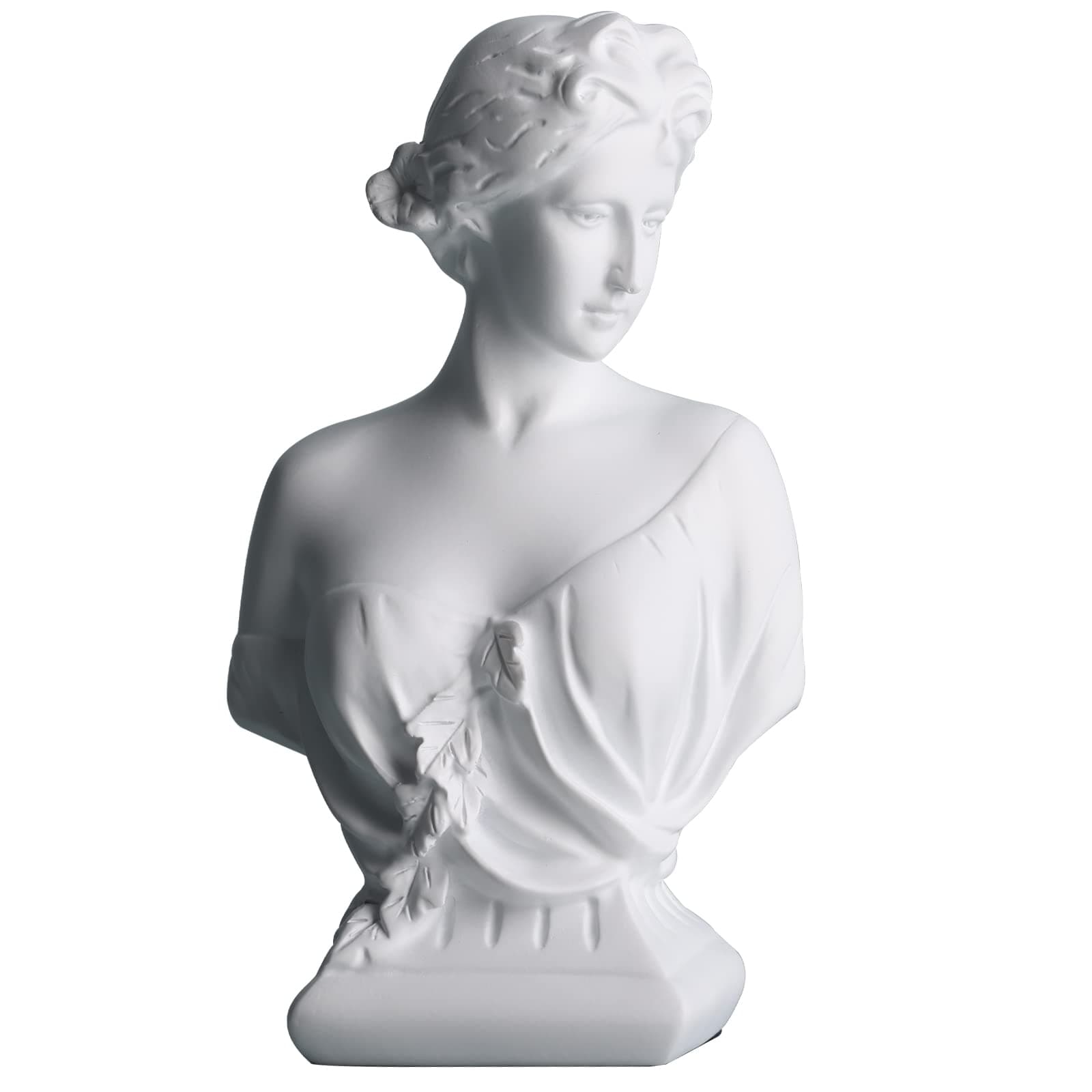 DOVDOV Artemis Bust Large Greek Goddess Statue, Young Venus Plaster Statue Lover Series, Perfect for Living Room Office Bookshelf Home Decor, Large Antique Sculptures and Statues