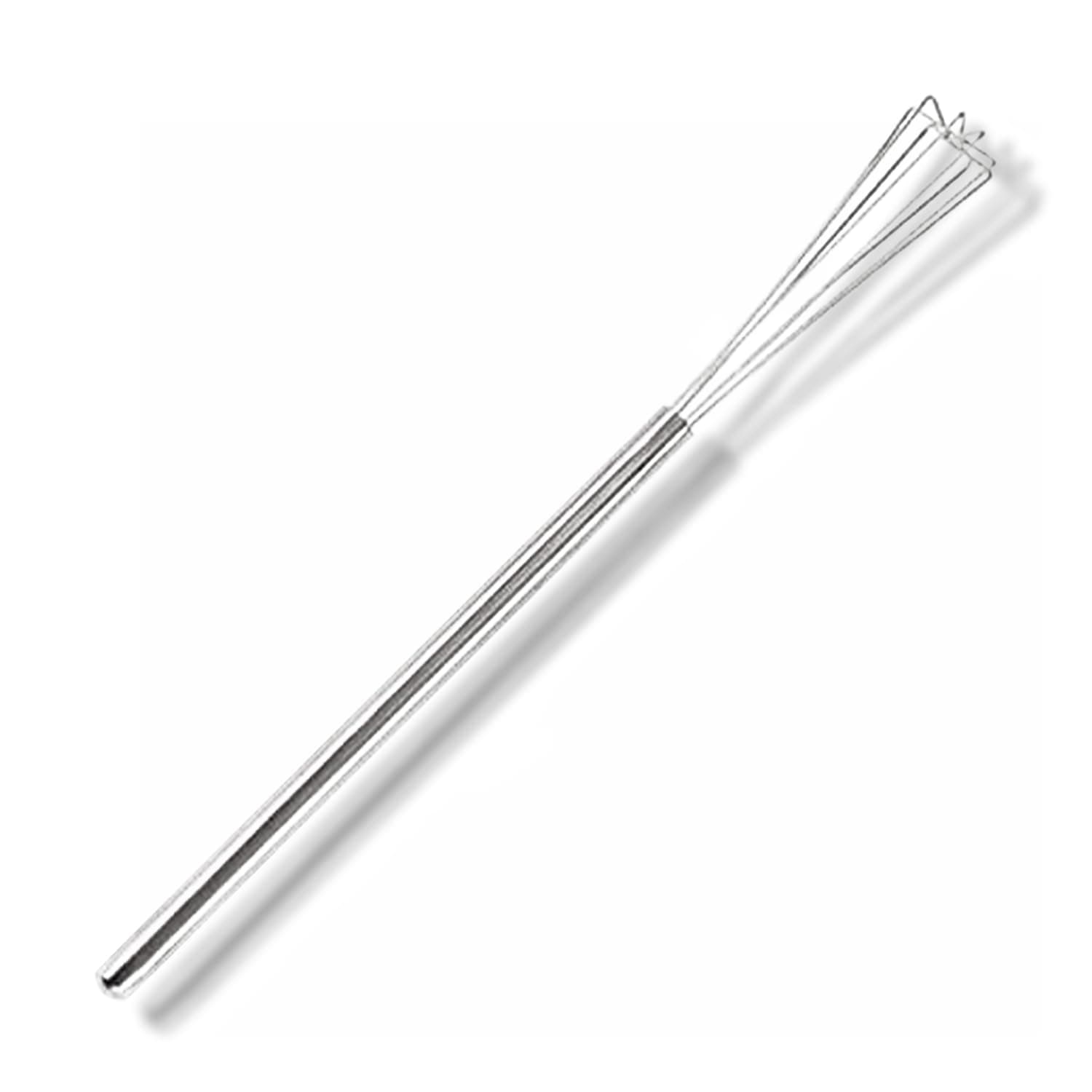 10.25" Long-Handle Silver Espresso Whisk - Perfect Coffee Distribution, Stainless-Steel Triangular Design, Ideal for Commercial & Home Use