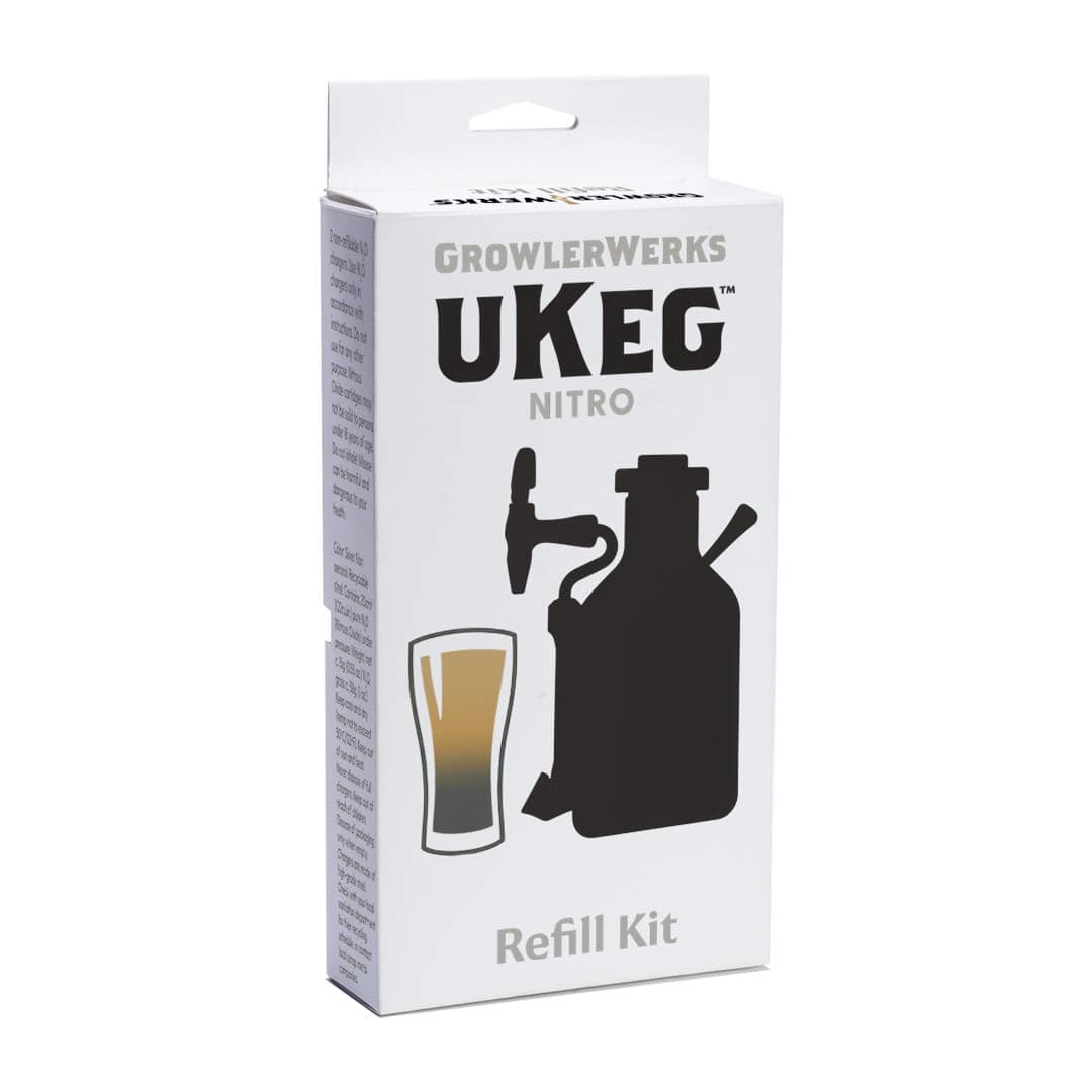GrowlerWerks uKeg, 1 Nitro Refill Kit, White