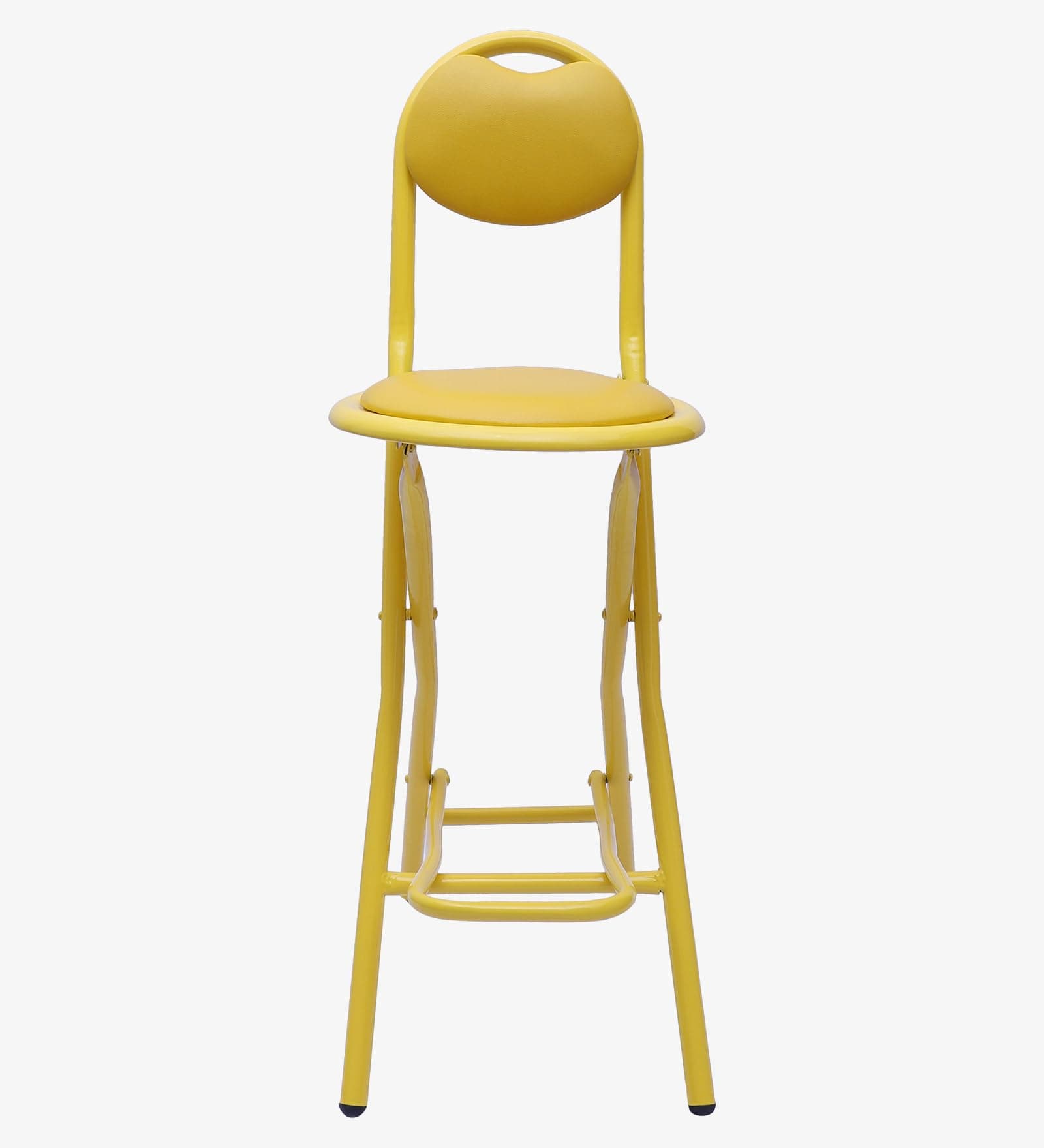 Gin Folding Chair for Home/Study Chair and Restaurant Chair (Metal) (Yellow)