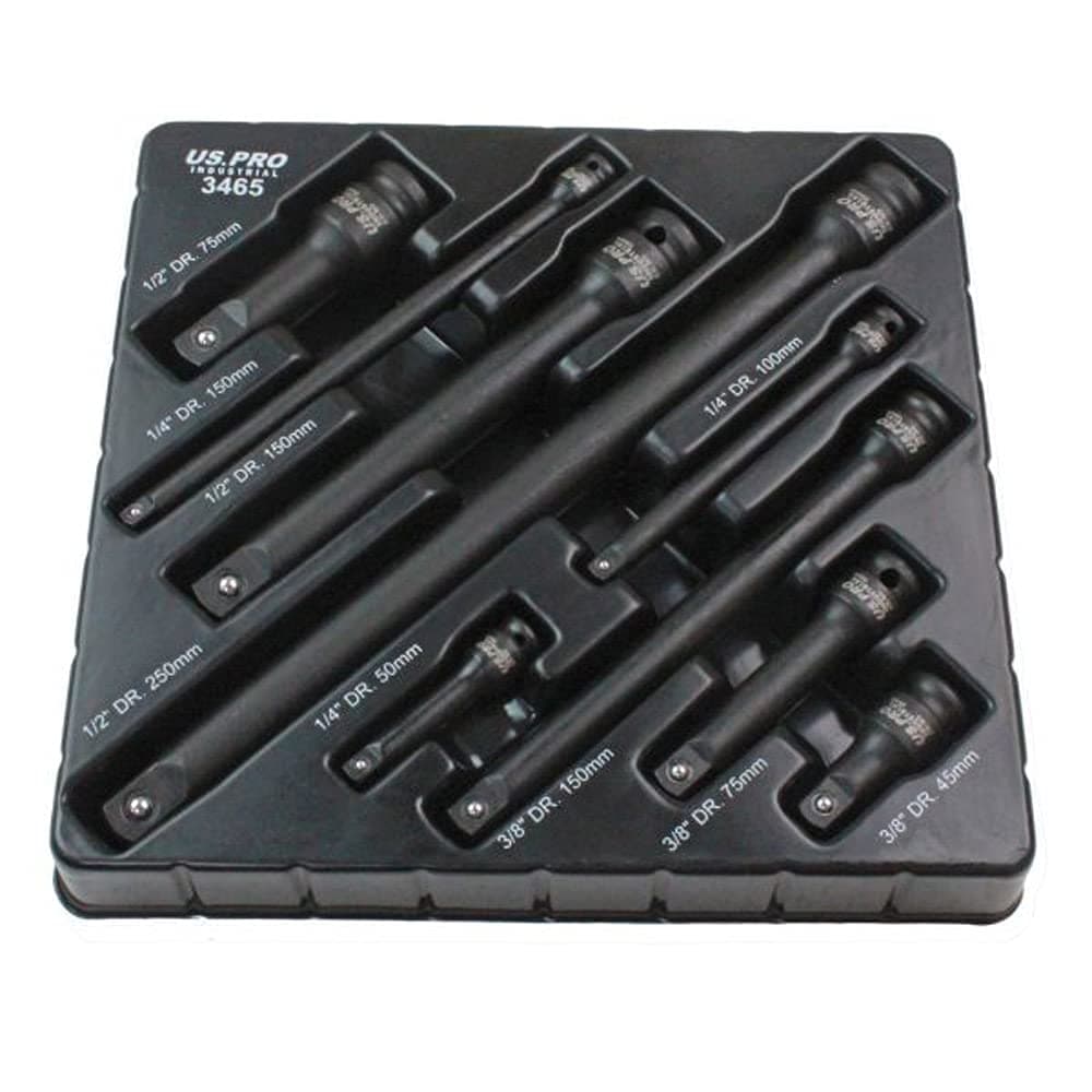 9pc Impact Extension Bar Set 1/4", 3/8", 1/2" Drive 3465