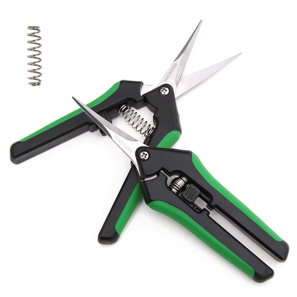 LDK2 Pack Curved Blades Gardening Hand Pruner Pruning Snip, Garden Trimming Scissors