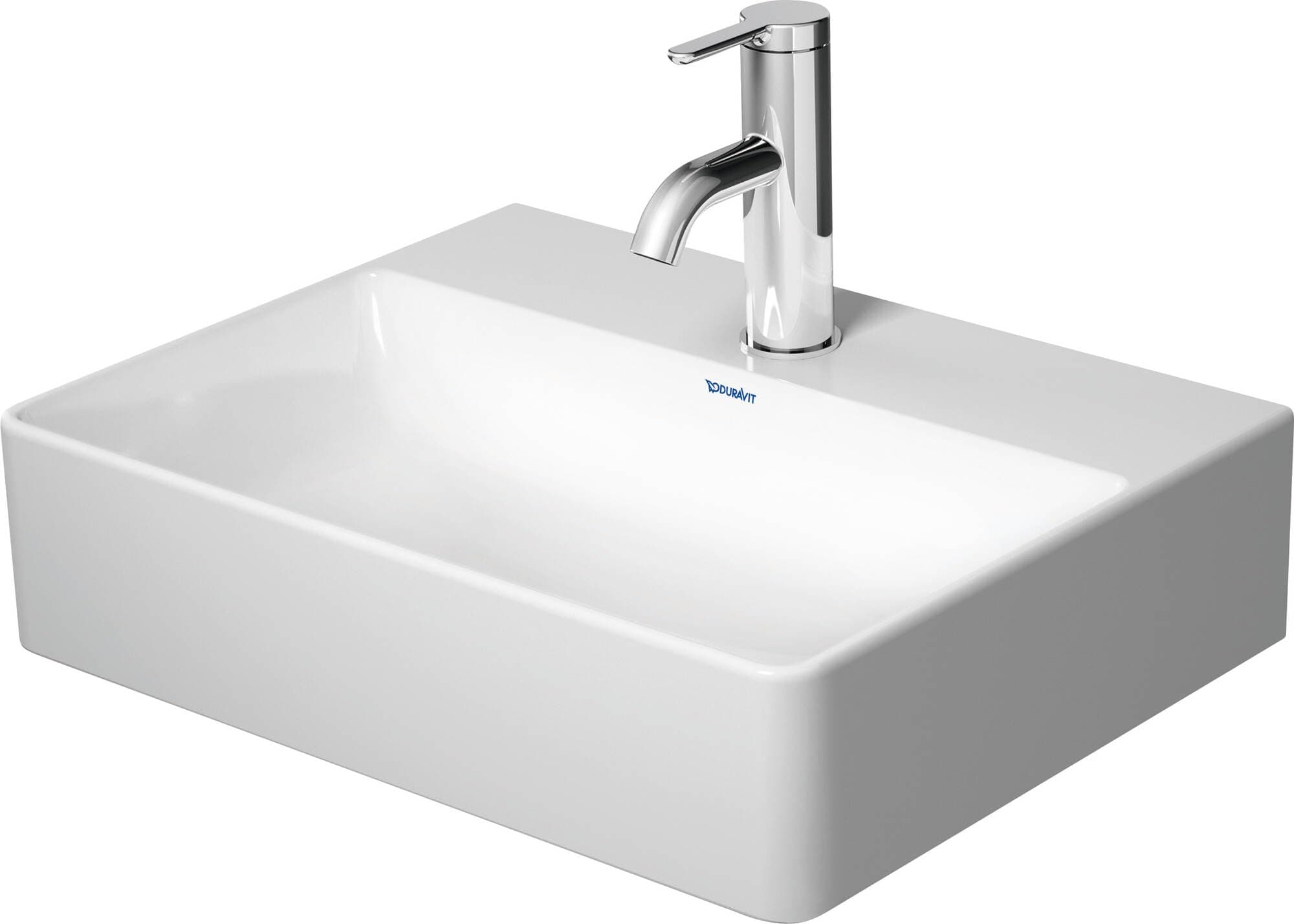Duravit0732450041, DuraSquare 18" Ceramic Vanity Top, White/Glazed Underside