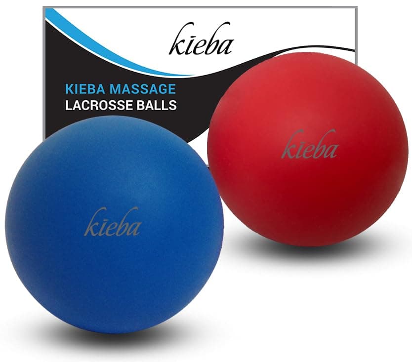 Kieba Massage Lacrosse Balls, Myofascial Release, Trigger Point Relief, Muscle Knots, Yoga Therapy, Set of 2 Firm Balls