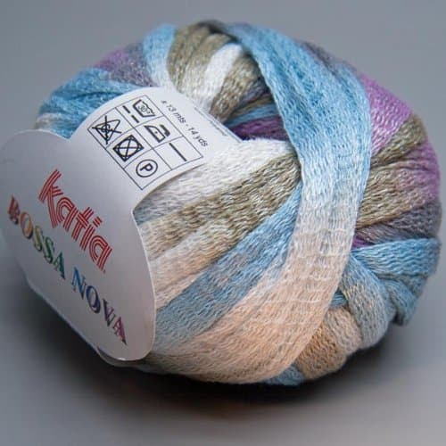 Shimmer Ruffling Scarf Yarn 1 Sk Col Pasteles 72