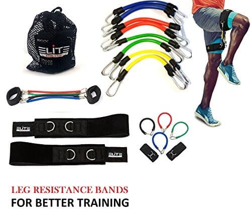 Speed Agility Leg Resistance Bands - Ultimate Speed Training - Thigh Straps 8 Exercise&Fitness Bands + Carry Bag-Increase Muscle Endurance all Sports Specific -Football Basketball Soccer