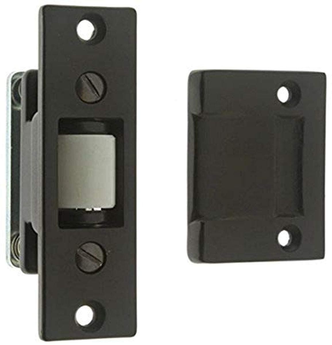 IDHBA 12017-10B Premium Quality Solid Brass Heavy Duty Silent Roller Latch with Adjustable Square Strike, Oil-Rubbed Bronze