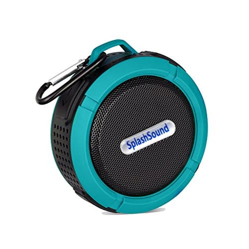 Splashsound Shower Speaker - Waterproof Bluetooth Shower Speaker with Suction Cup, Hanging Clip and Micro SD Card Slot – Clear 5W Audio Output