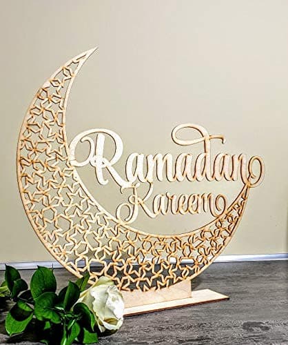 Freestanding Ramadan Mubarak sign Ramadan Kareem Sign Blessed Ramadan wall sign Eid Mubarak Islamic gifts Islamic wooden signs
