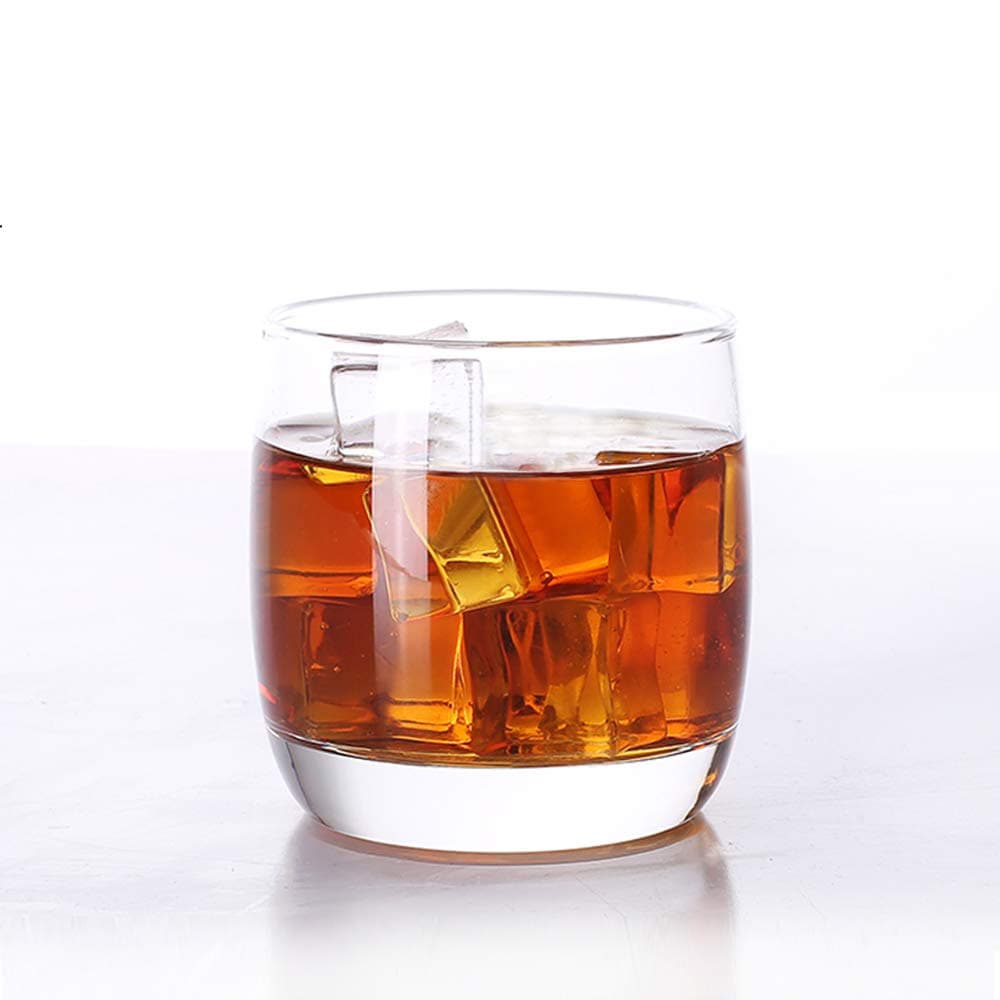 Old Fashioned 10-Ounce Whiskey Glasses Set of 4, Rock Style Crystal Glassware for Scotch, Bourbon and Cocktails