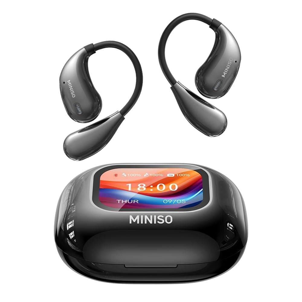 MINISO M95 In-Ear Earphones, Real Time AI Translator, 135 Languages, Touch Screen, Bluetooth 5.4, Compatible with iOS and Android, Black
