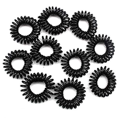 SIUONI 100PCS New Creative Women Headbands Cute Telephone Cord Elastic Ponytail Hair Rings Scrunchies for Women Girl Hair Rope Accessories (Black)
