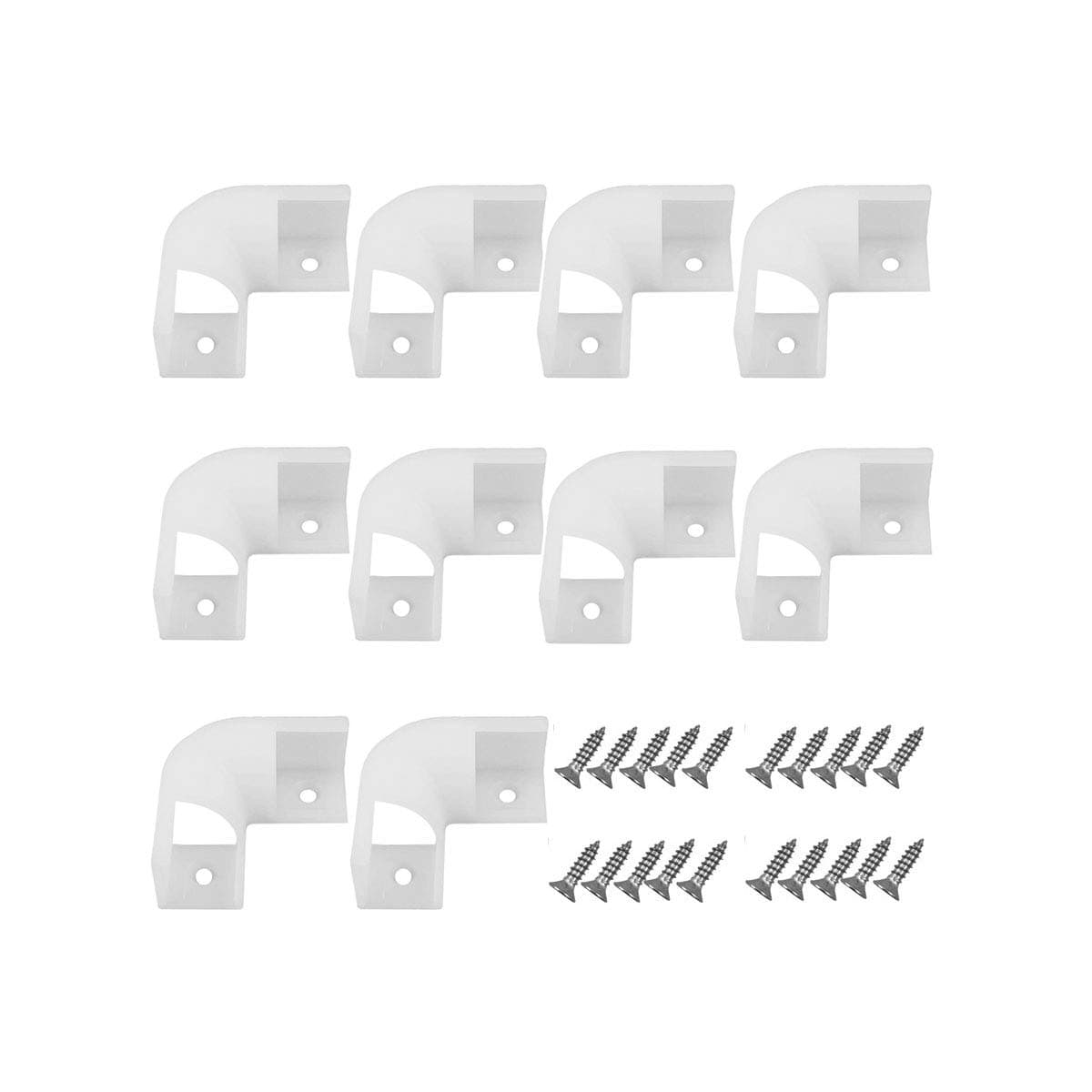 HAMRVL Led Aluminum Channel Corner Kit for Led Strip Lights L Shape 45x45 90 Degree Connectors Suit for V Shape Kitchen Cabinets LED Aluminum System 16x16mm with Screw Angle Turning Solution