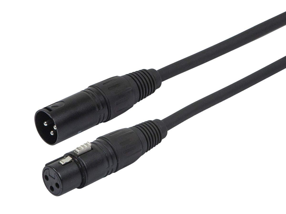 Monoprice AES/EBU 3-Pin DMX Lighting Cable - 10 Meter (32 Feet) Black, 22AWG Twisted Conductors, With Copper Braid And Aluminum Foil Shielding