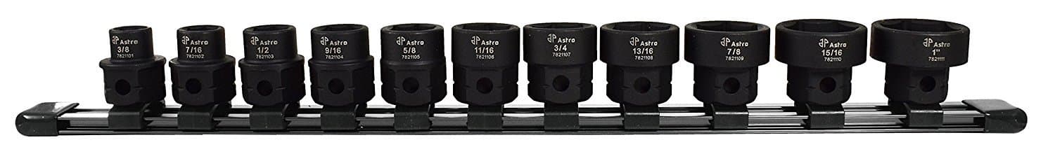 Astro Pneumatic Tool - 11Pc 1/2" Drive Low Profile Nano Impact Sockets - SAE (model: 78211)
