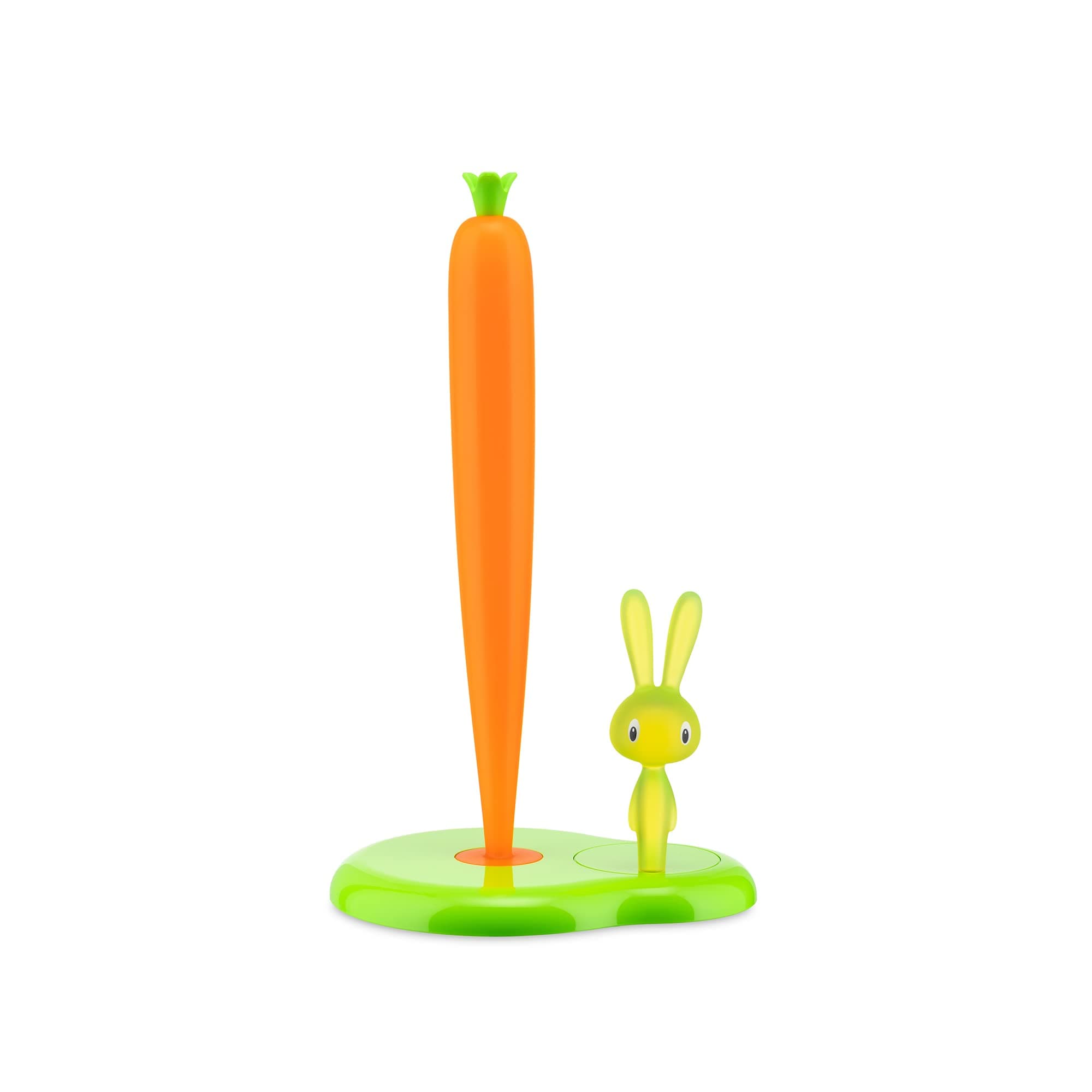 Alessi A di Bunny and Carrot Kichen Roll Holder Tall, Green