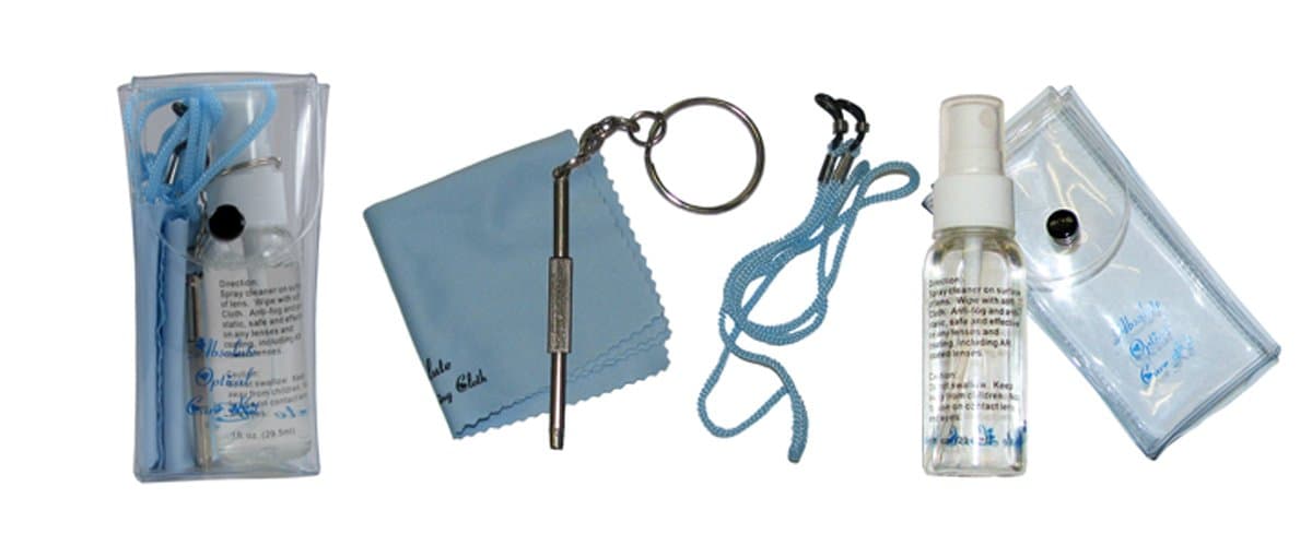 Eyeglasses Repair and Cleaning Kit with Keychain Screwdriver
