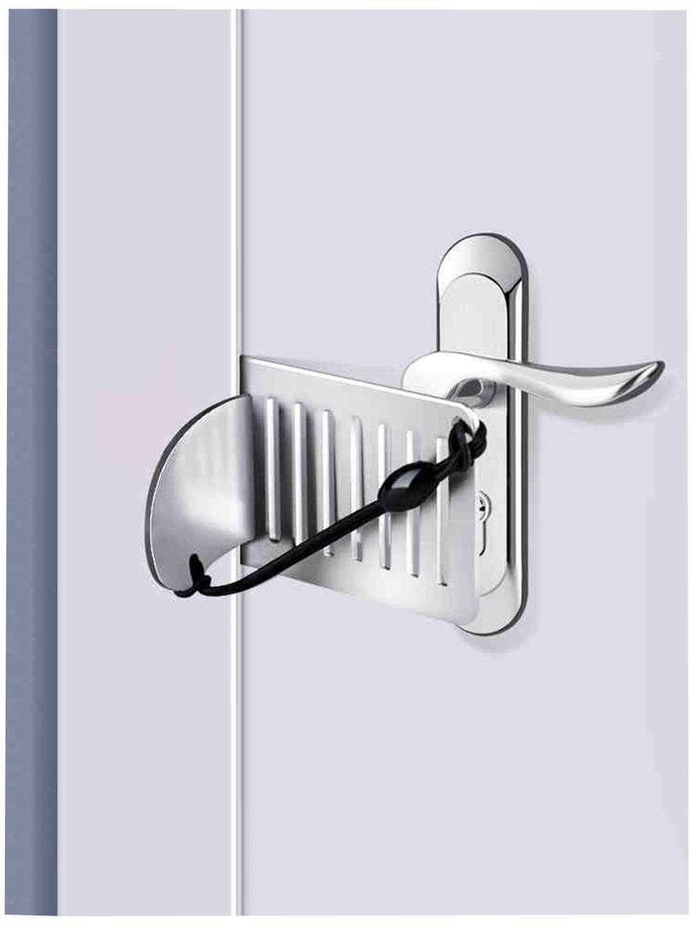 DDGJCaiwst Portable Door Lock,Travel Lock, Add Extra Locks for Additional Safety and Privacy, Solid Heavy Duty Lock Prevent Unauthorized Entry, Perfect for Traveling, AirBNB, Hotel, Home,Apartment