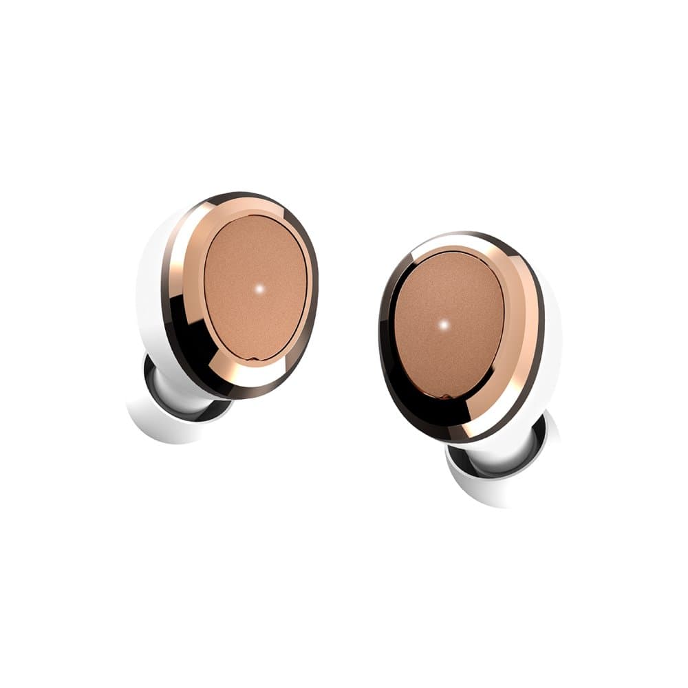 Dearear True Wireless Oval Bluetooth Earphones - Portable - Apple Siri & Google Assistant Compatible - White