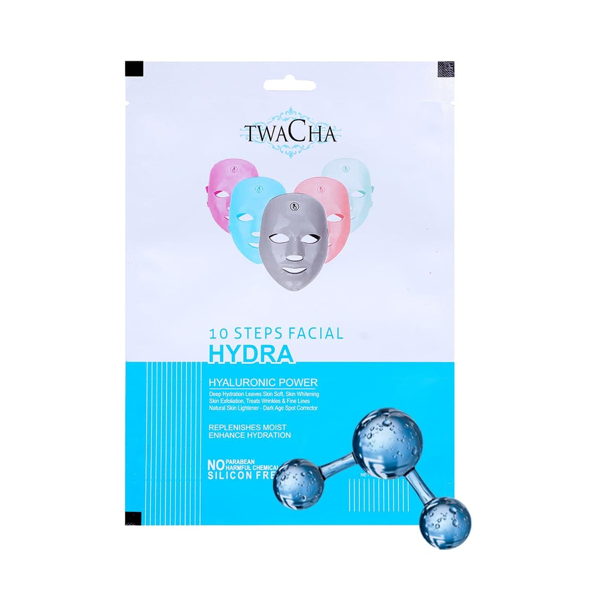 Twacha Hydra Facial Kit for Deep Hydration & Instant Brightening Skin With Hyaluronic Power For Multi-Level Skin Hydration And Rejuvenation Anti-Ageing Facial Kit for Men & Women