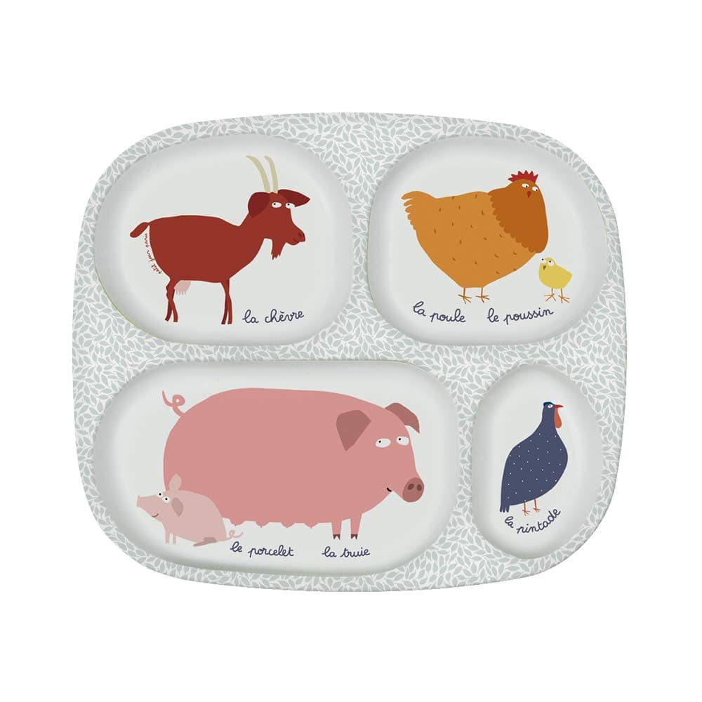 Petit Jour Paris - 4-Compartment Serving Tray La Ferme - to Increase The sens of Taste!