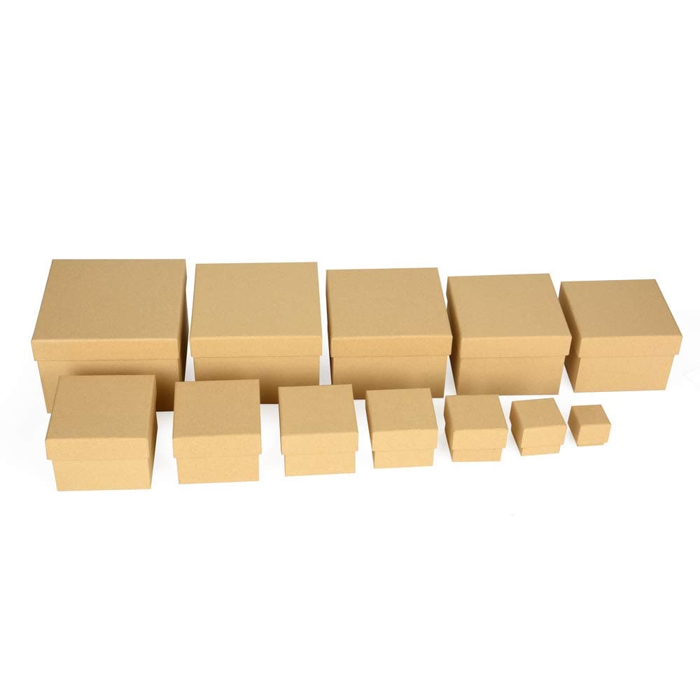 ewtshop® Gift Boxes Sturdy Material with Fine Kraft Paper Covered Boxes, Suitable for Scrapbooking, Set of 12