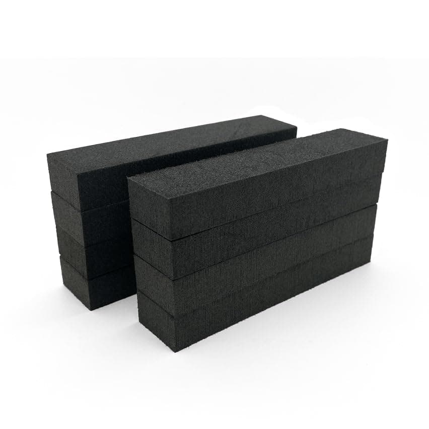 Rugby Lifting Blocks - Pack of 8 | Reusable Foam Blocks for Lineout Lifters Grip and Lineout Jumpers in Rugby - Black, 150mm x 30mm x 25mm