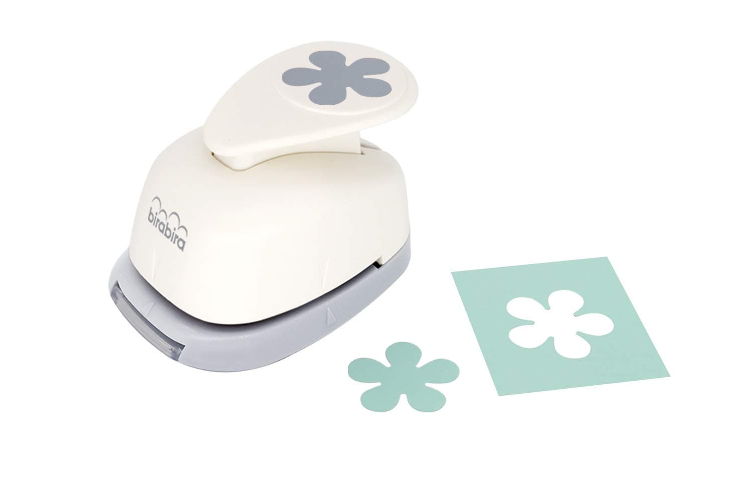 BiraBira Bira 2.5cm Flower 3 Shape Lever Action Craft Punch for Paper Crafting Scrapbooking Cards Arts