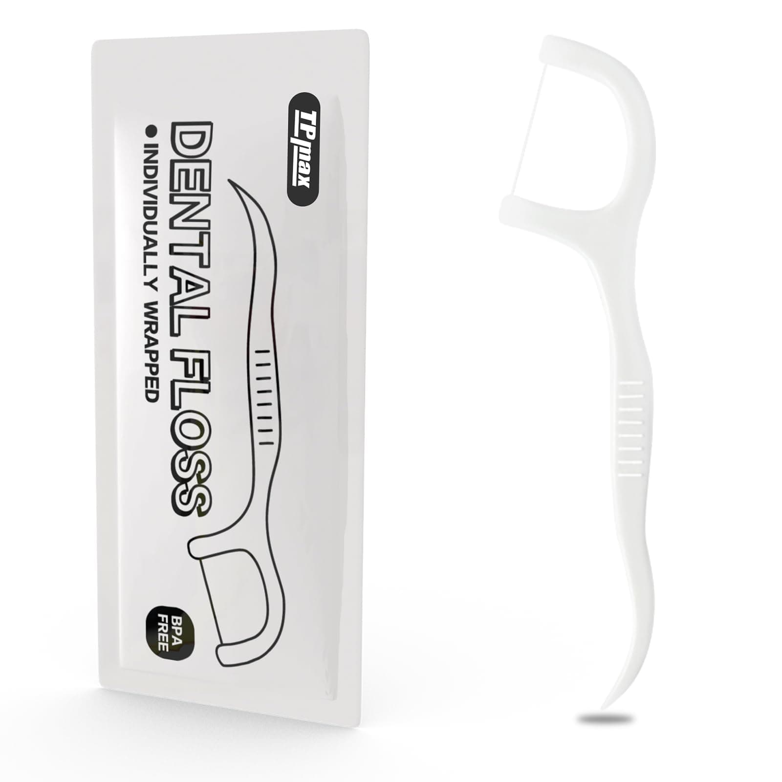 300 Count Dental Flossers Each Individually Wrapped, Floss Singles Bag, Travel Hotel Restaurant Office Car Dental Floss, Floss Picks Oral Care Teeth Clean Flat Wire