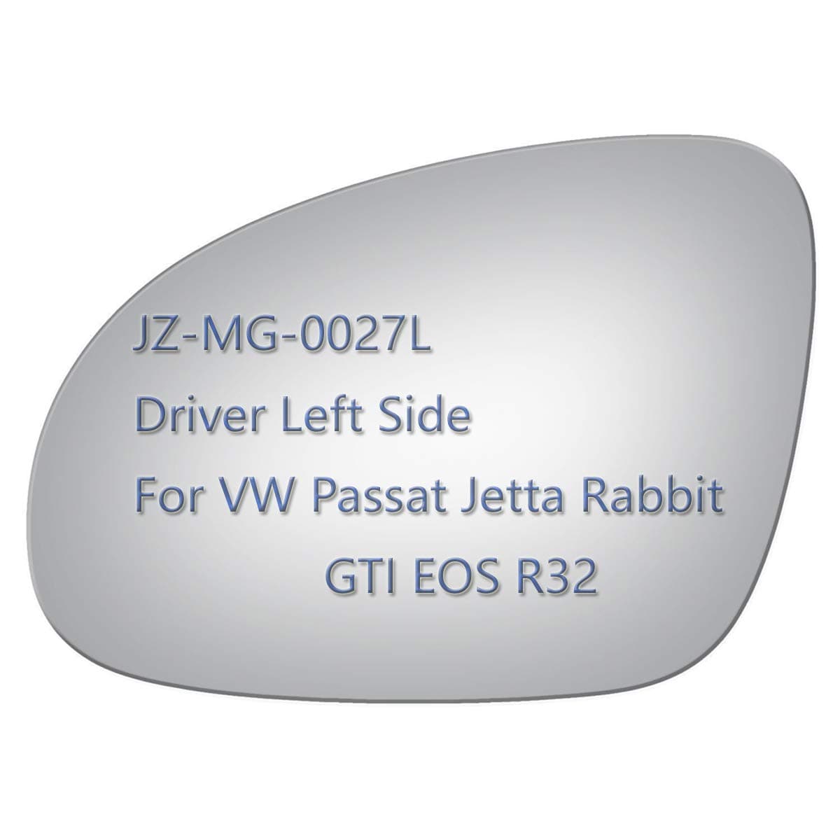 Side Mirror Glass fit for Volkswagen VW Passat Jetta Rabbit GTI Eos R32, Driver Lift Side LH Replacement Rearview Flat Glass, Non Heated Including Adhesive
