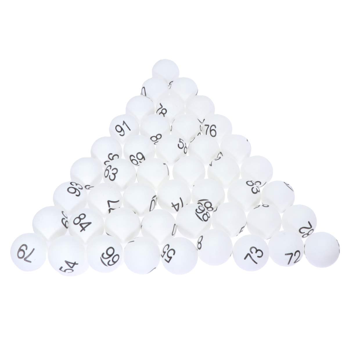 100pcs Plastic Raffle Number Balls Table Tennis Balls 4cm Numbered Bingo Ball Colored Pong Ball 1-100 Wedding Birthday Party Supplies White
