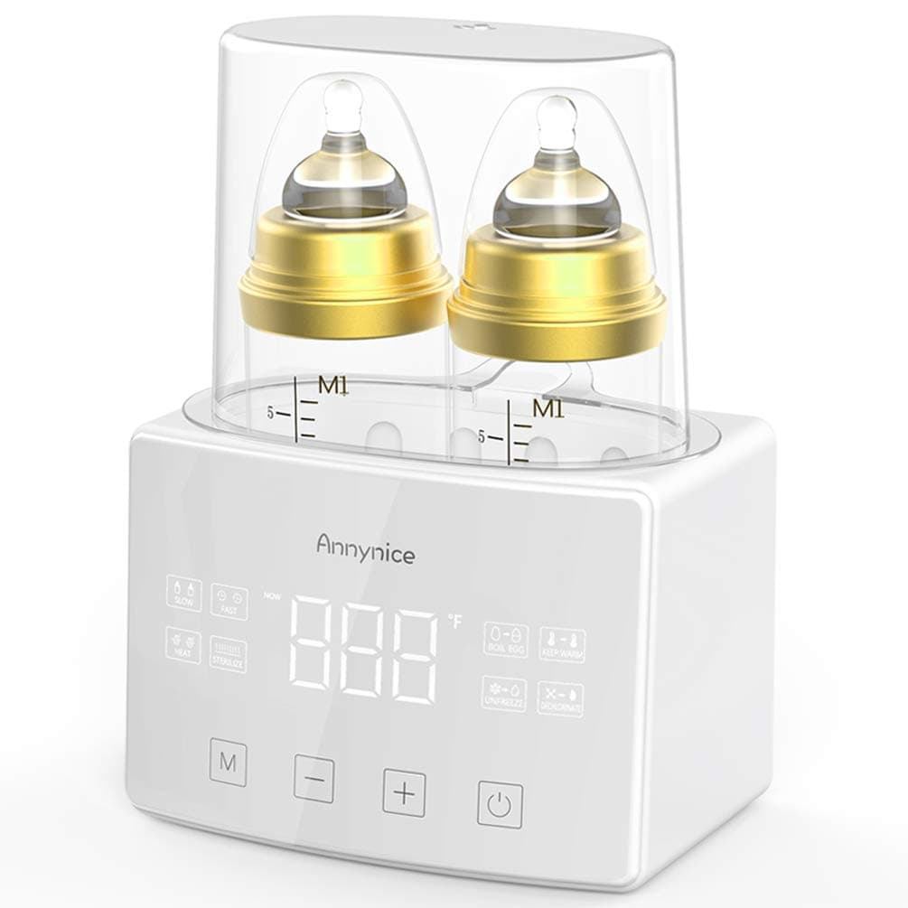 Bottle Warmer, Fast-Heating Baby Bottle Warmer 6 in 1 Function with Touch Panel LCD Fahrenheit Temperature Real-time Display, Accurate Temperature Control