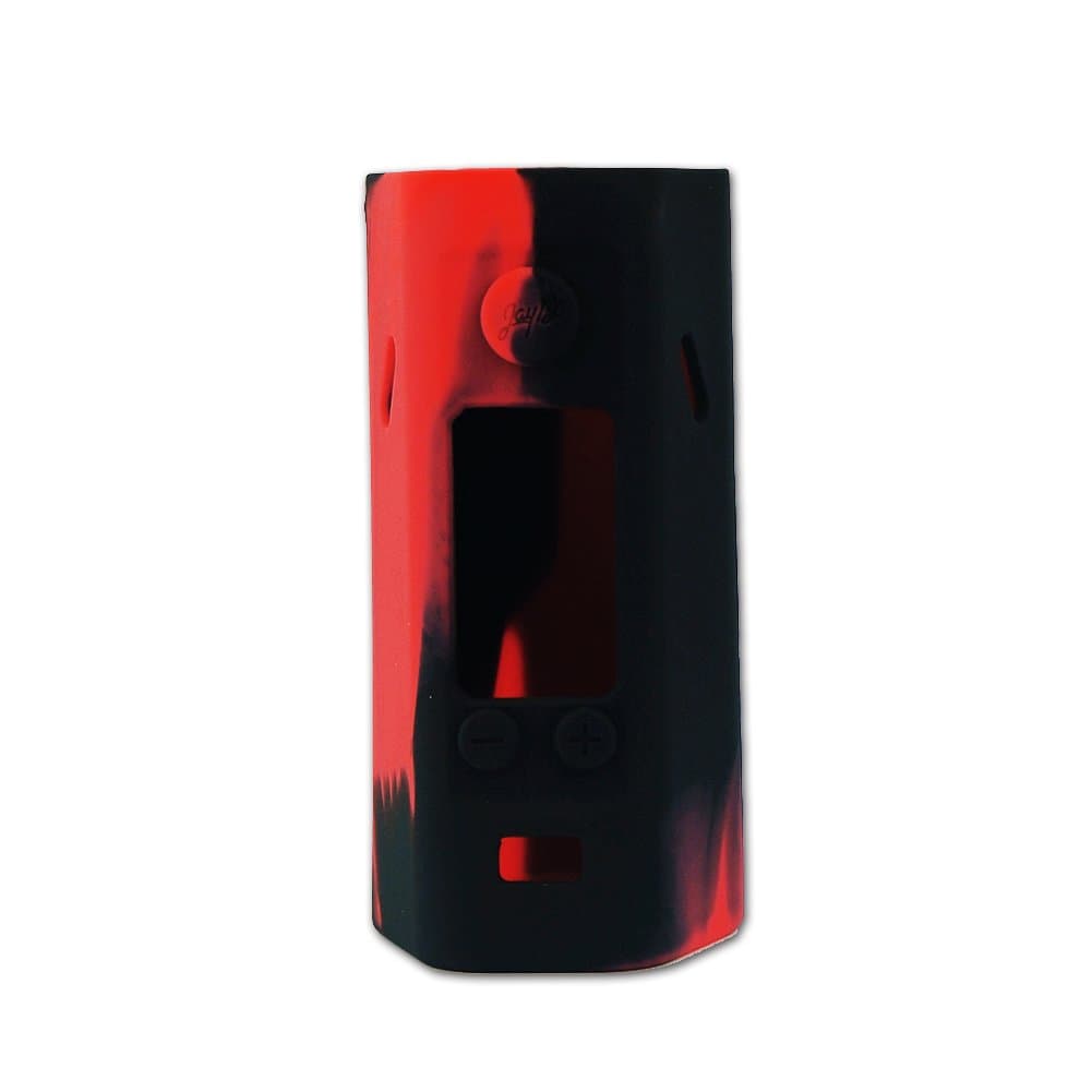 Wismec Reuleaux RX200S (S Model ONLY) Silicone Protective Gel Wrap Skin Case Sleeve Cover Fits Rueleaux RX200S Only (Red/Black)