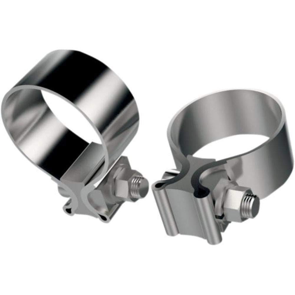 Khrome Werks 1.25" Wide Stainless Steel Muffler Clamps for Mufflers on 1.75" Headers 203030