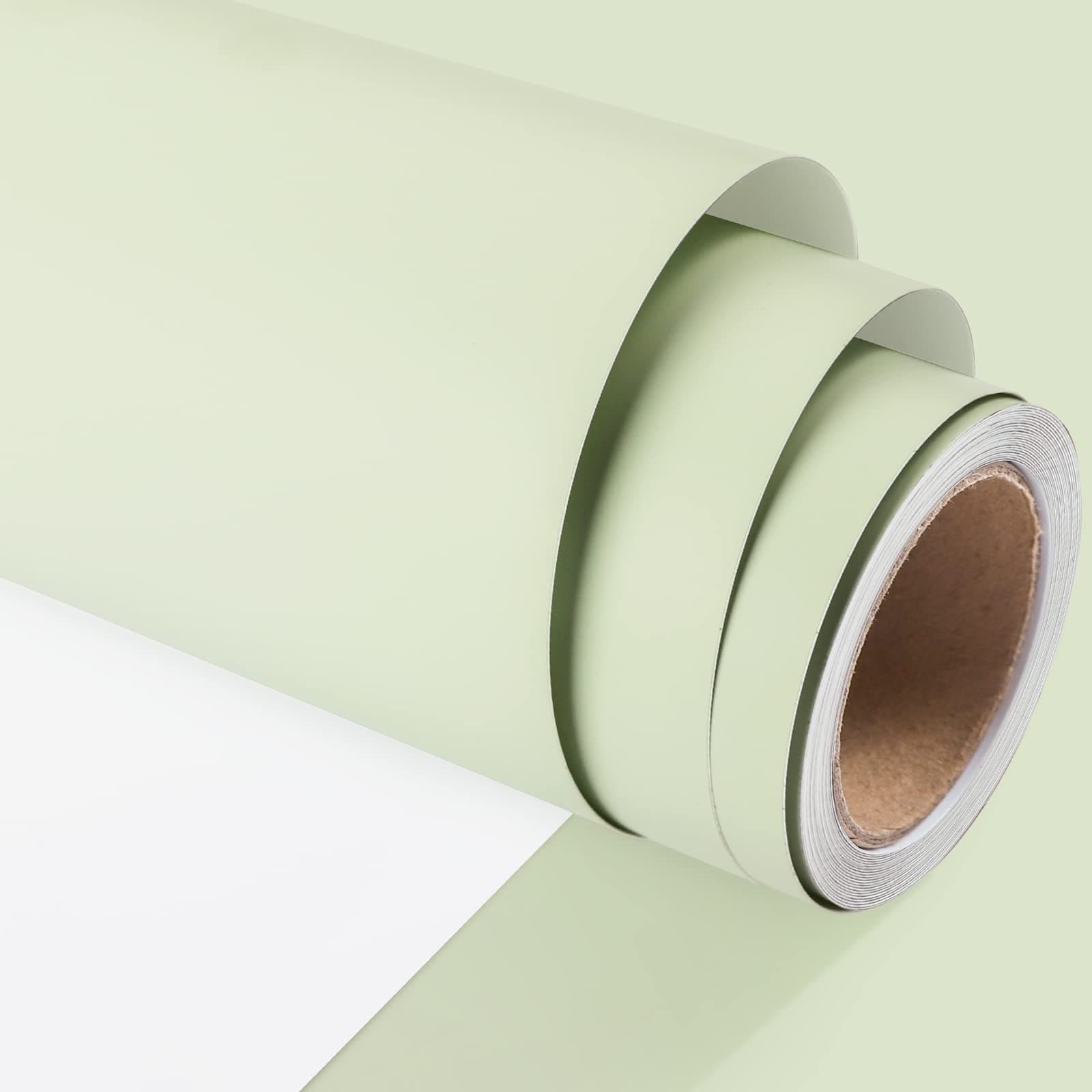 GIRAFVINYL 001 Khaki Green Permanent Vinyl Roll 12" X 8ft Waterproof Self-Adhesive Matte Light Sage Vinyl for Cutting Machine, DIY Home, Car Decor, Tumbler