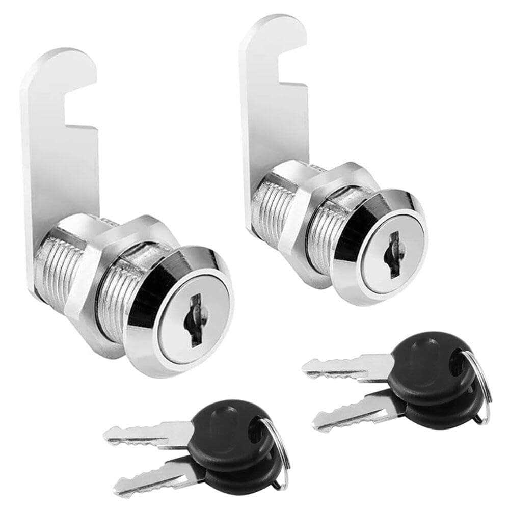 2Pcs 25MM Cabinet Cam Locks,Universal File Cabinet Cylinder Cam Lock,Small Cupboard Locks Hardware Accessories for Security File Drawer Mailbox RV Camper Door Storage Toolbox Replacement Lock