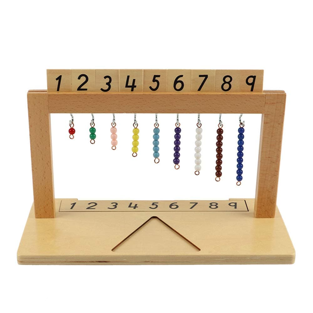 Montessori Hanger for Color Bead Stairs with Beads / Teen Bead Hanger with Beads Preschool Learning Material Montessori Math Material Early Development Toy Montessori Toy for Kids (Color beads hanger)