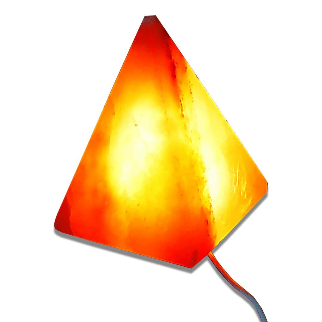 LED Salt Lamp Pink Himalayan Pyramid 1-2kg Included USB Cable 3 Watt Led Bulb Crystal Healing Pink Crystal Night Light.