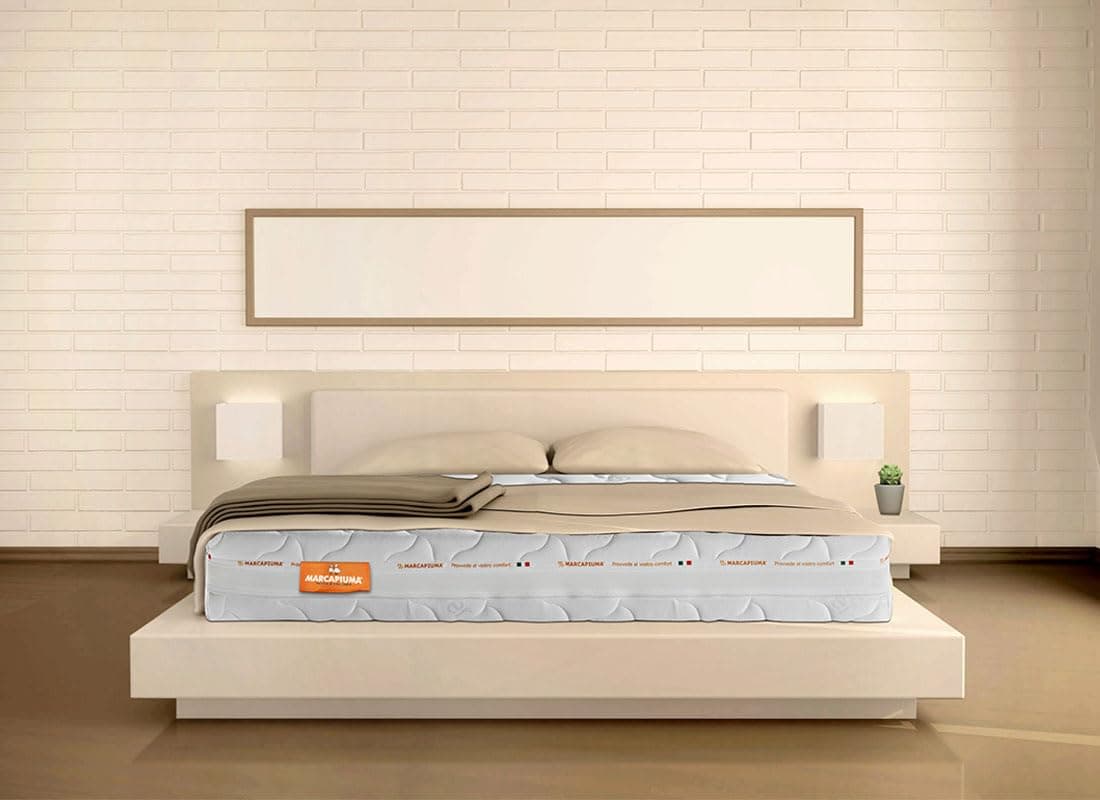 Marcapiuma UK King Latex Mattress 5 ft (5ft x 6ft6) 150x200 cm depth 20 cm SEVENLIFE 20 100% Latex Medium H2 Firmness 7 Zones Orthopaedic Mattress SILVER ION removable Cover Made in Italy