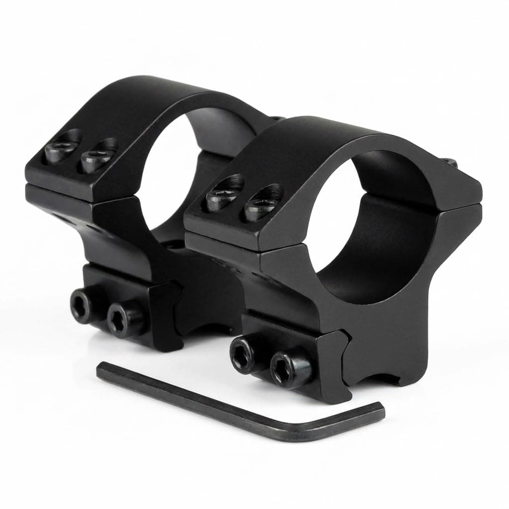 360 Tactical 2 Piece 1 Inch Low Profile Rifle Scope Rings fits 11mm Dovetail Rail Optic Rings