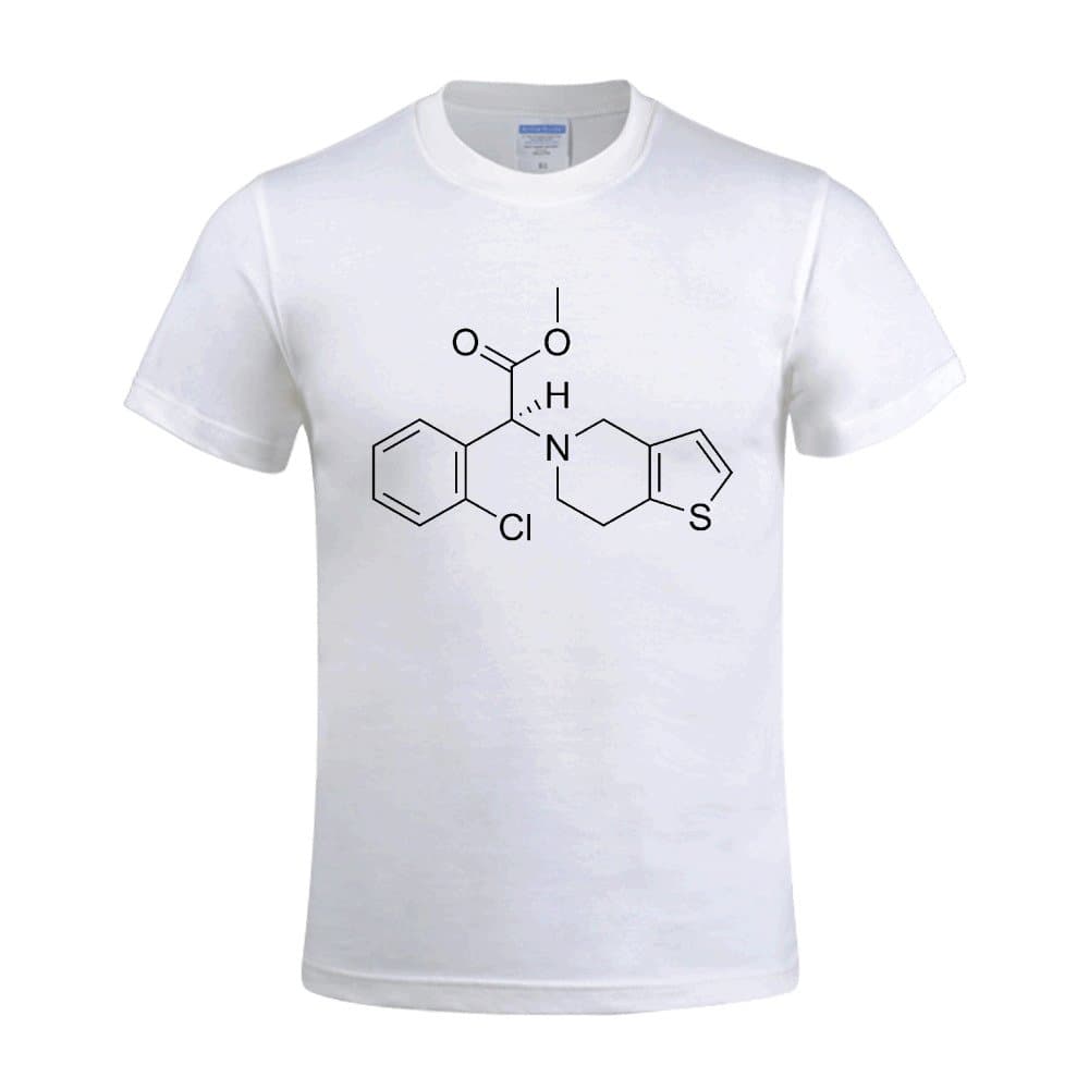 ESWNX Men Clopidogrel Bisulfate Chemical Structure O Neck Tshirt
