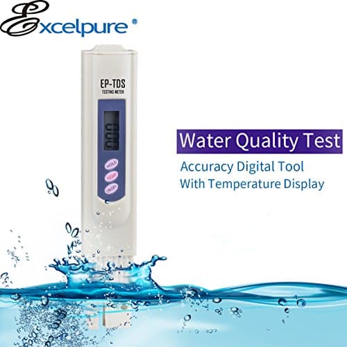 ExcelPure TDS Handheld TDS Meter with 3-Button Digital, Carrying case for Household Drinking Water,Aquarium Pool, Swimming Pools (0-9990 ppm Measurement Range; 1 PPM Accuracy)