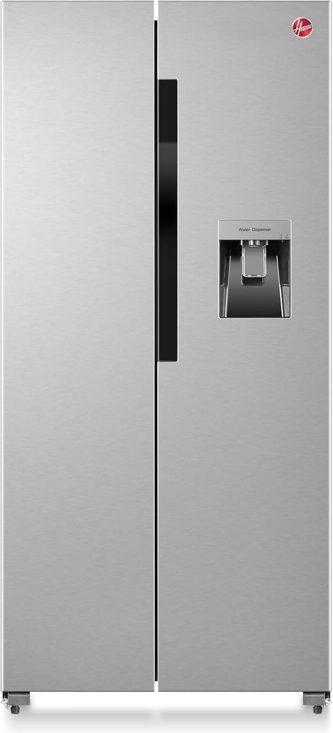 532 Liters Gross Capacity Side Refrigerator With Water Dispenser, Inverter Compressor With 10 Year Warranty, Ice Twister, LED Lights, Crisper with Humidity Control, Steel Finish - HSB-K532-WS