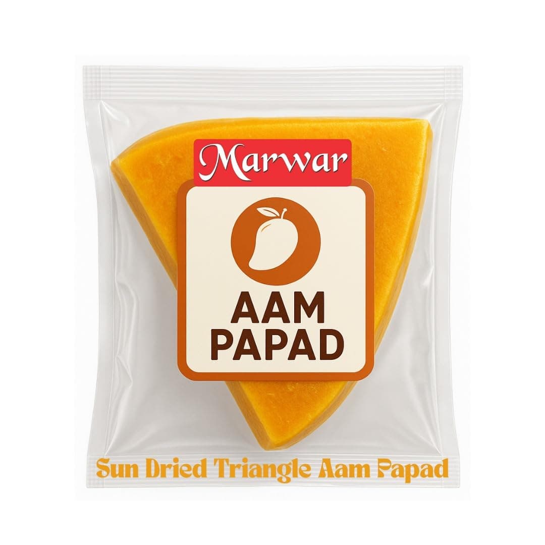 Marwar Aam Papad (Dry, Fresh and Khatta Meetha Mango Pulp Thin Papad Slices) 400 grams