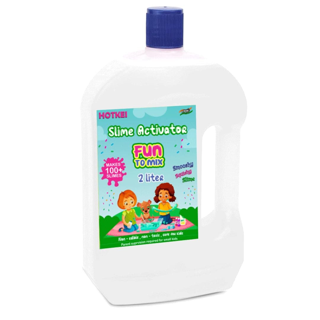 HOTKEI (2 Liter) Slime Activator DIY Magic Toy Jelly Putty Making kit Set Borax Slime Activator Liquid Gel Toy for Boys Girls Kids for Making Slime at Home