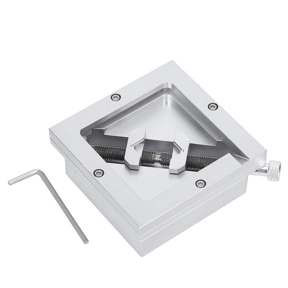 Adjustable BGA Reballing Station Kit HT-90 Aluminum Alloy Stencil Holder for Laptop CPU Phone Repair Diagonal Solder Ball Jig with Drainage Channel 9-43mm