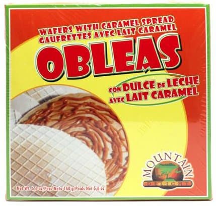 Mountain Delight Obleas Con Dulce De Leche (Caramel Wafers) 5.6 Oz.