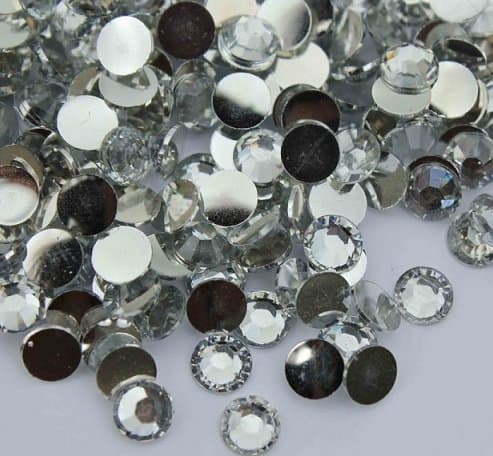 1000pcs Round Flatback Resin Rhinestones 6mm (30ss)- Crystal Clear